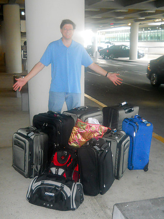 Our mountain of luggage from the summer!