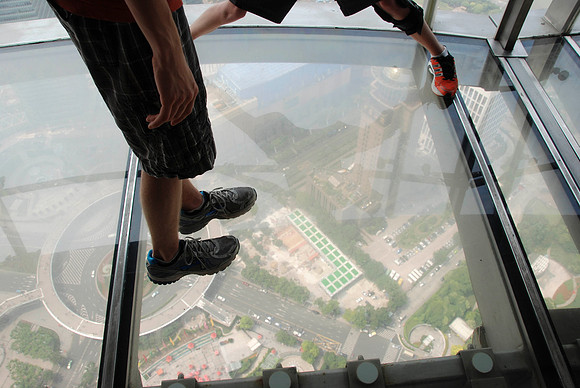 We were standing on a glass floor!
