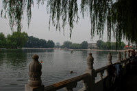 Beihai Lake is large.