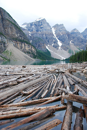 This log jam was at the top of a waterfall.