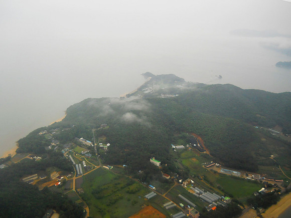 Korea is lush and mountainous.