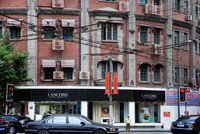 Lancome store with old apartments above.