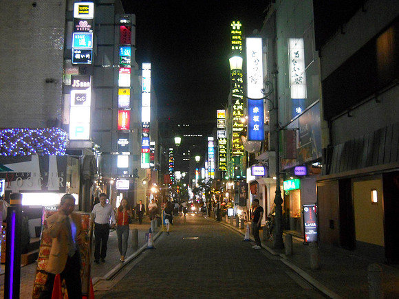 Akasaka at night.