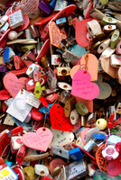 Love padlocks (also known as love locks and, in Taiwan, wish locks) are a custom by which padlocks are affixed to a fence, gate, bridge or similar public fixture by sweethearts to symbolize their eve