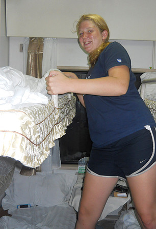 Joslyn and Jason slept on top in our compartment.