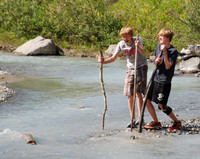 They wanted the log to anchor their new bridge, but it floated downstream instead!