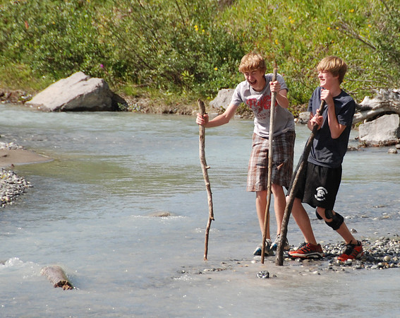 They wanted the log to anchor their new bridge, but it floated downstream instead!