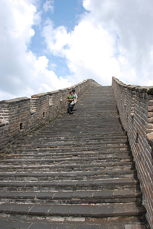 Yes, it was this steep.  Barb was wishing she had trained on the Stairmaster before the trip!