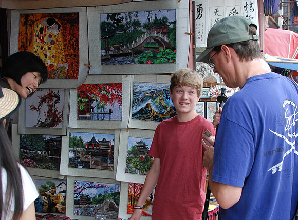 Jason trying to negotiate with Jim AND the vendor lady