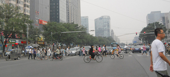 Photos just don't show how crazy it is to cross the street.