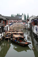This ancient town is known for its canals.