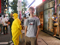 We found a guy dressed as Pikachu!