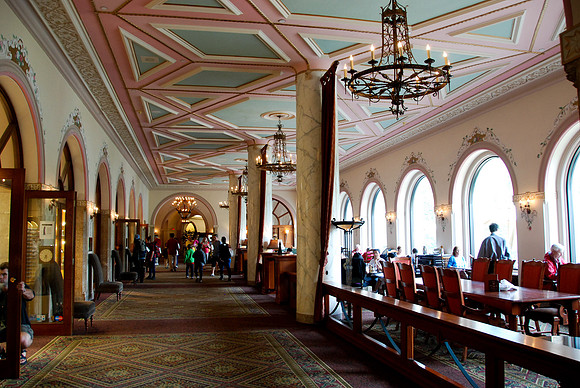 Inside Chateau Lake Louise.