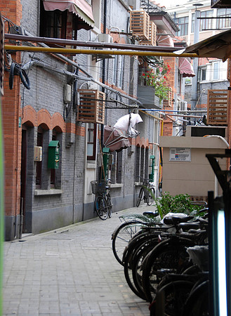 Views down side streets on the way to the mall.