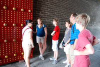 Our guide, Grace, explains one of the gates in the city wall.