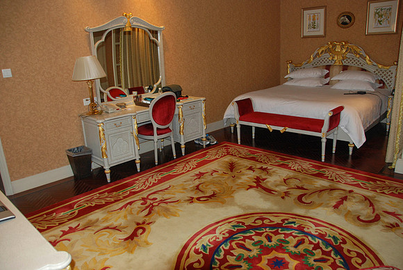 Room has a royal feeling to it.