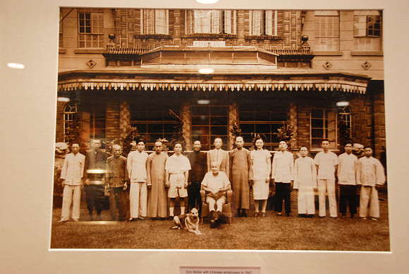 Photo of Eric Moller at completion of construction in 1936.