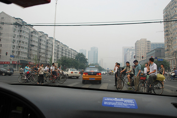 Scenes from the taxi ride home.