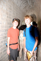 Inside one of the guard houses.