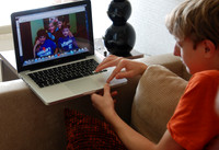 Trent Skypes with Beth, George, Steve and John.