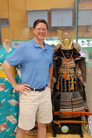 Jim with a Samurai suit.