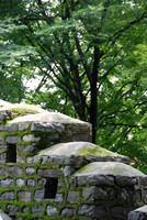 Wonderful old moss-covered walls.